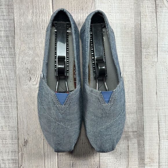 Toms Women's Alpargata Slip On Flats Casual Shoes Chambray Blue Size 7.5 - Picture 5 of 13